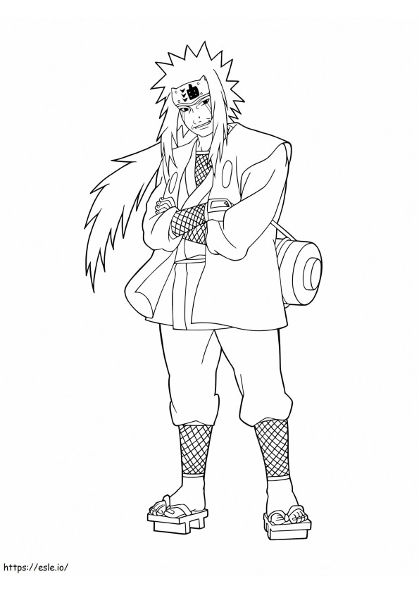 Jiraiya In Naruto A4 coloring page