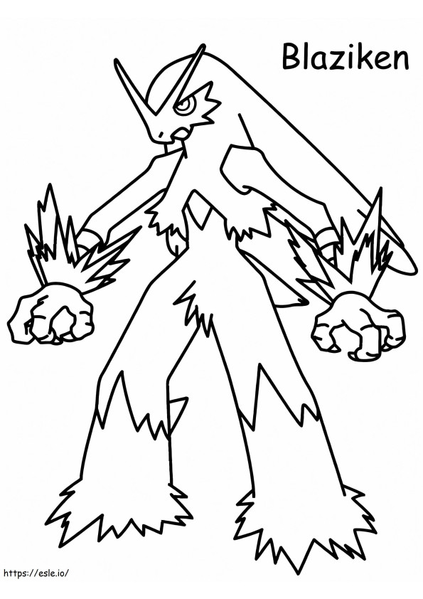 Awesome Blaziken coloring page
