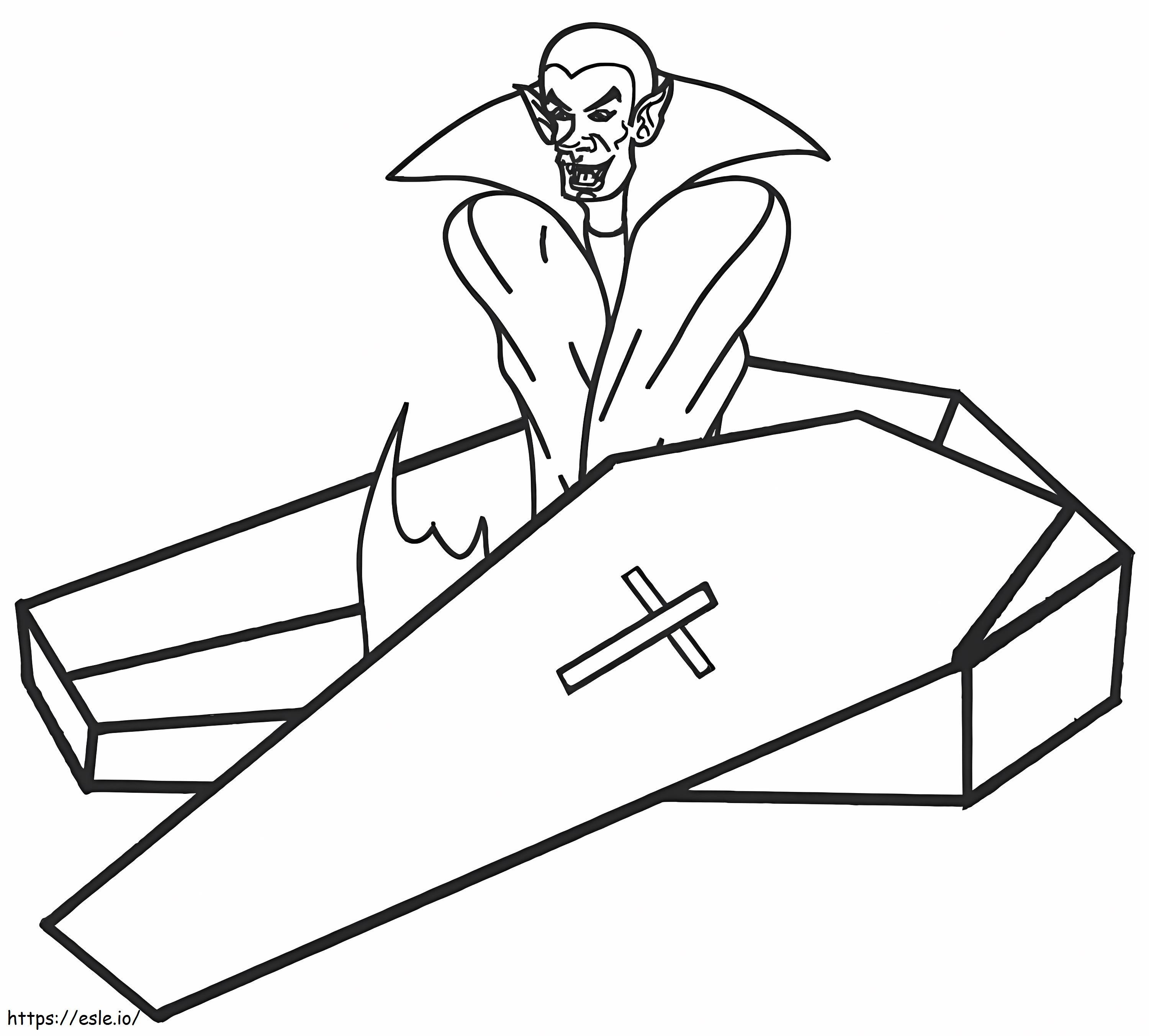 Desenho de Halloween Assustador Vampiro para colorir