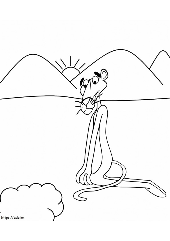 Pink Panther And Montian coloring page