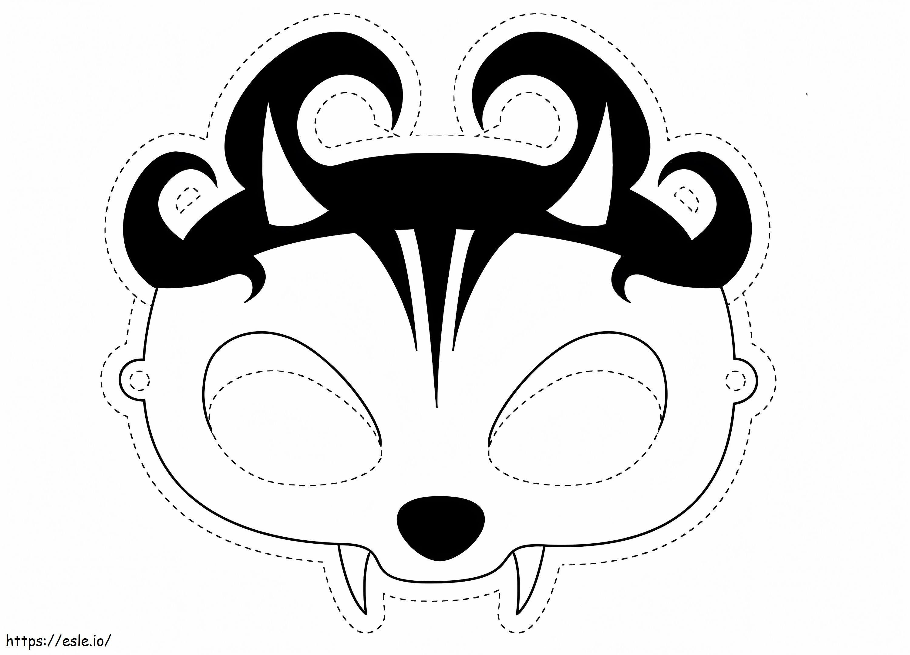 Maska Panfu do wydrukowania kolorowanka