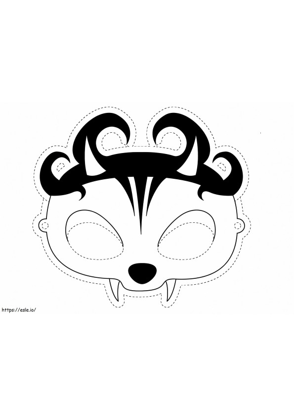 Máscara Panfu imprimível para colorir