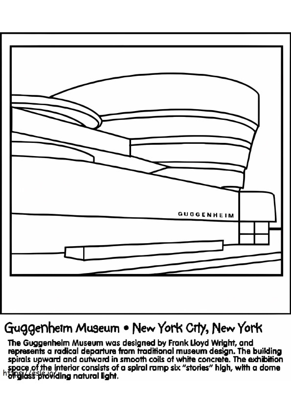 Guggenheim-museum kleurplaat