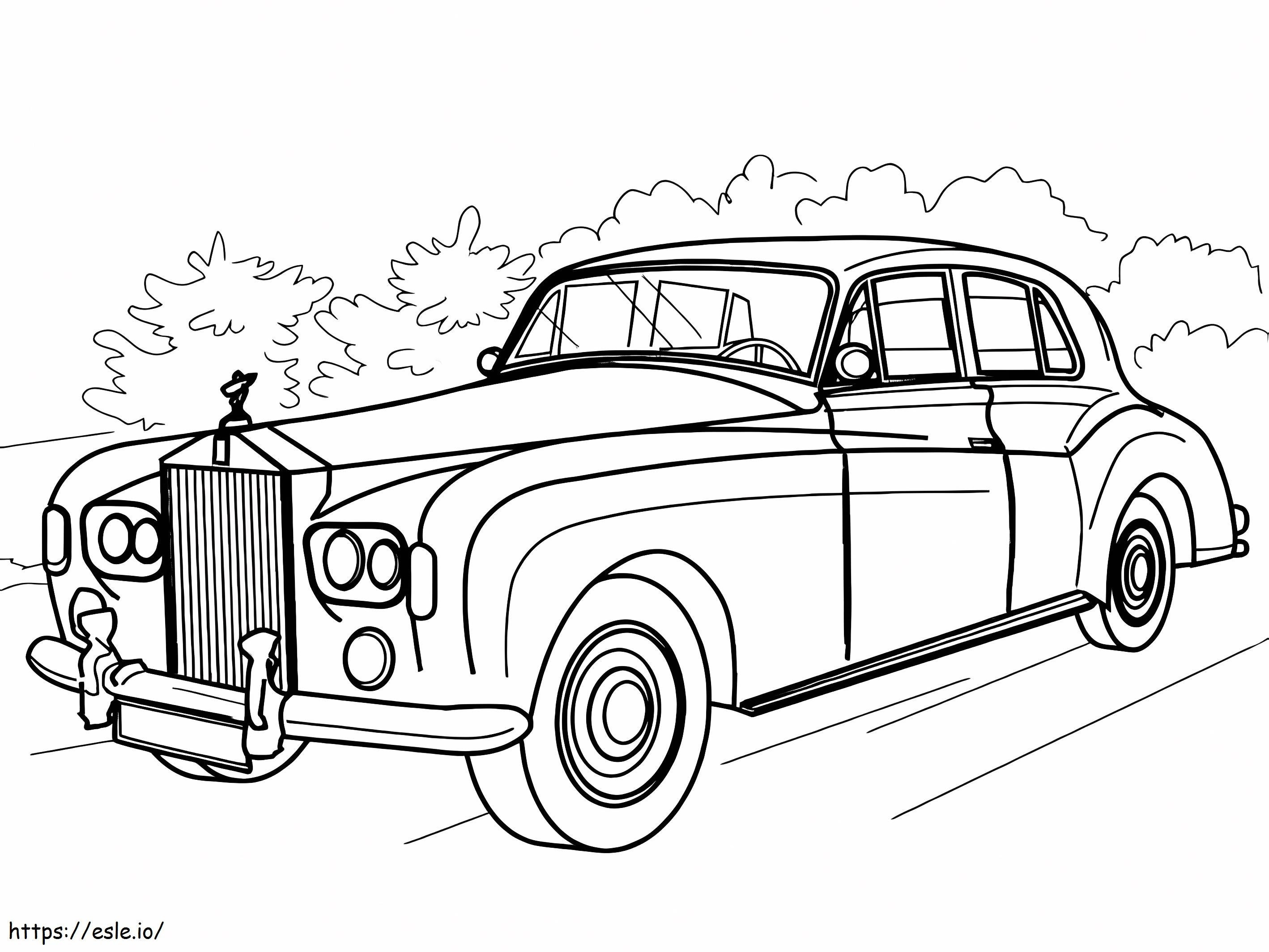 Vintage Rolls Royce para colorir