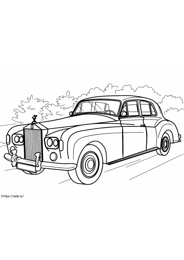 Vintage Rolls Royce coloring page