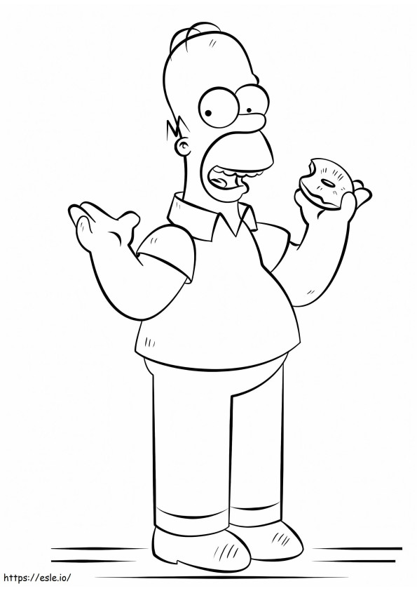 Homer Simpson coloring page