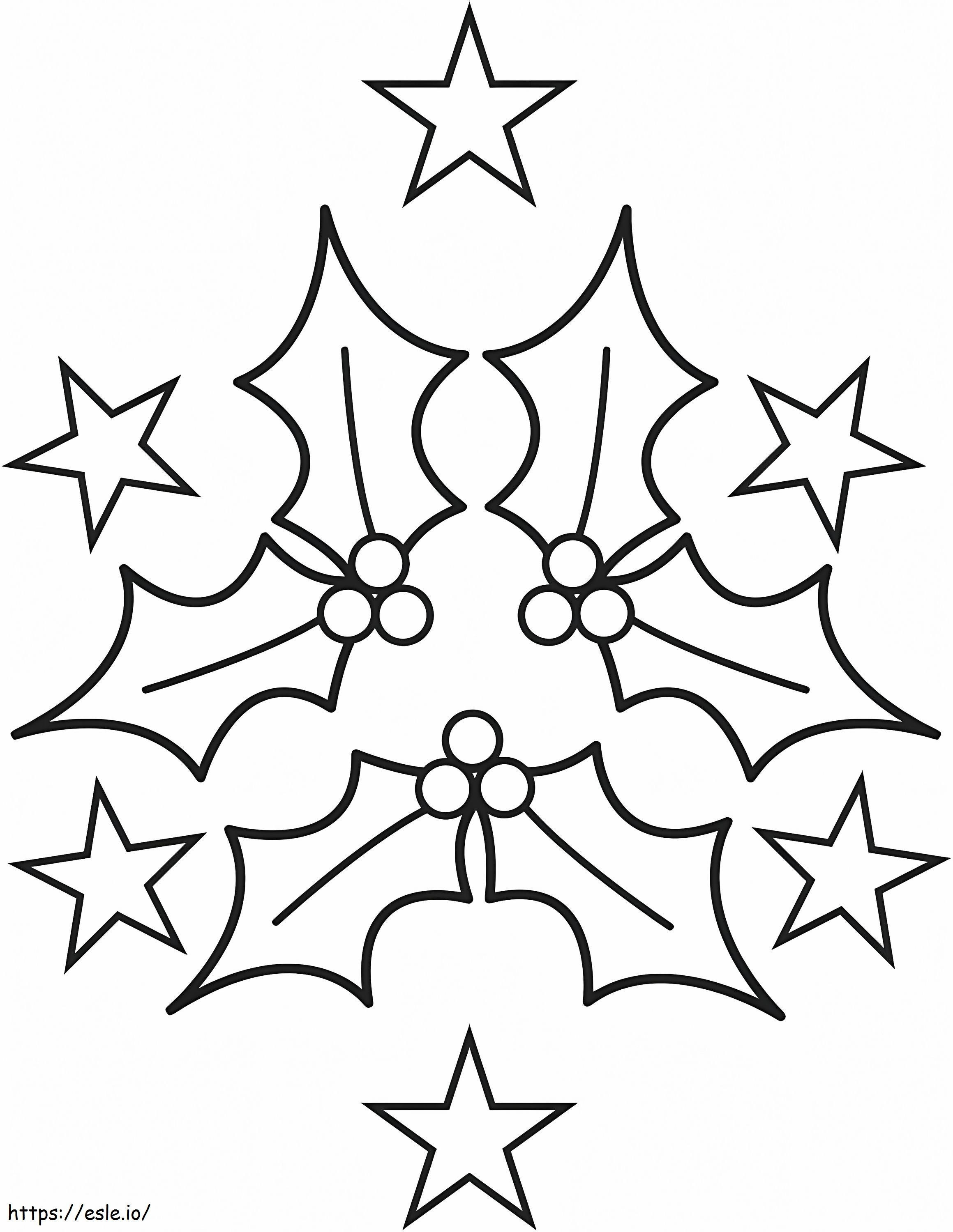Christmas Holly 10 coloring page