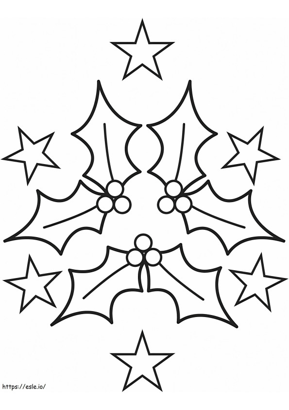 Christmas Holly 10 coloring page