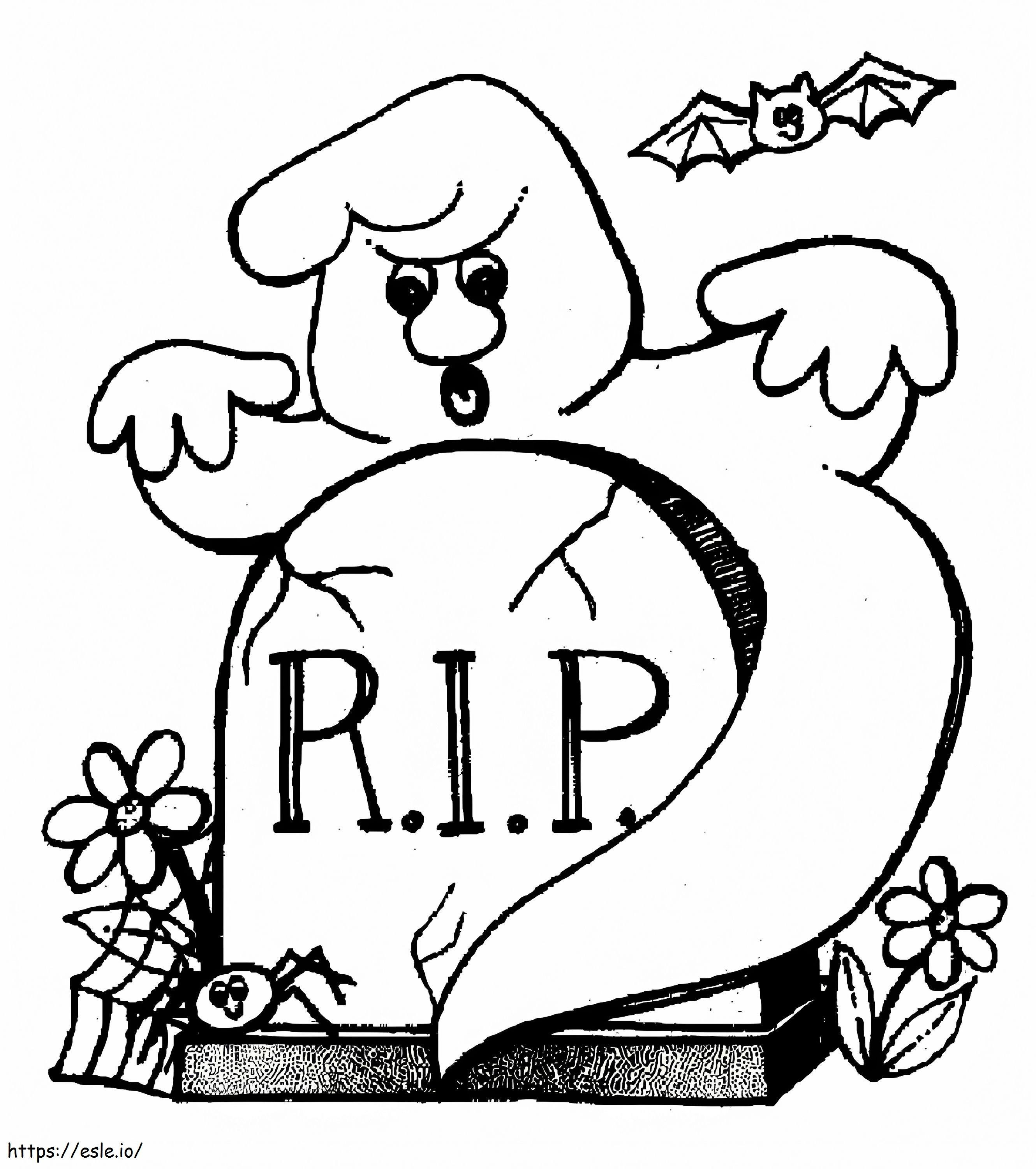 Basic Drawing Ghost coloring page