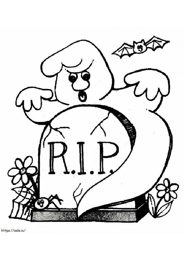 Basic Drawing Ghost coloring page
