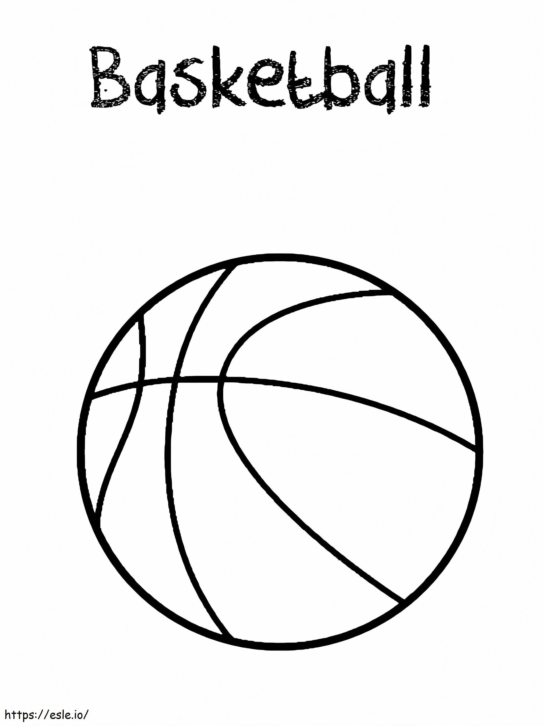 Basketbalbal om af te drukken kleurplaat kleurplaat