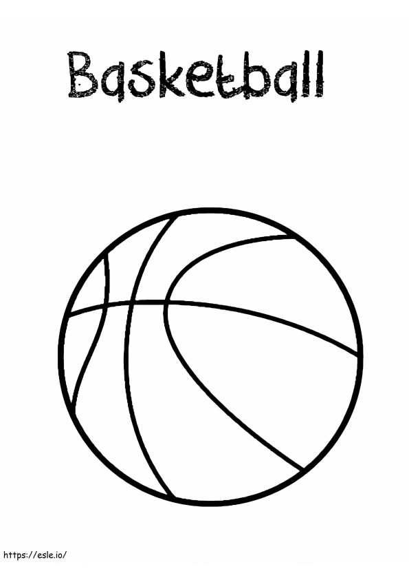Coloriage Ballon de basket à imprimer à imprimer dessin