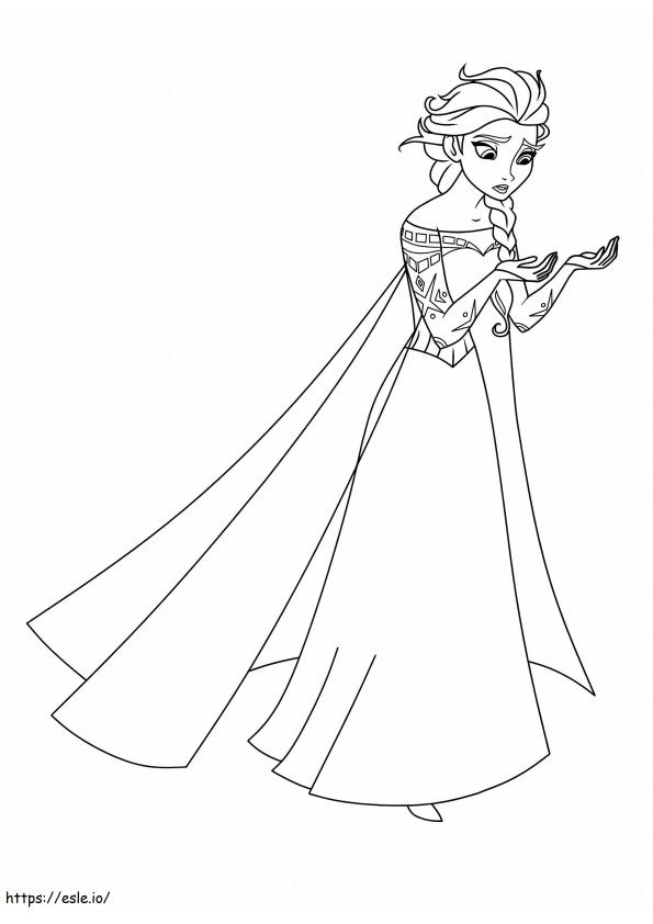 Elsa 1 coloring page