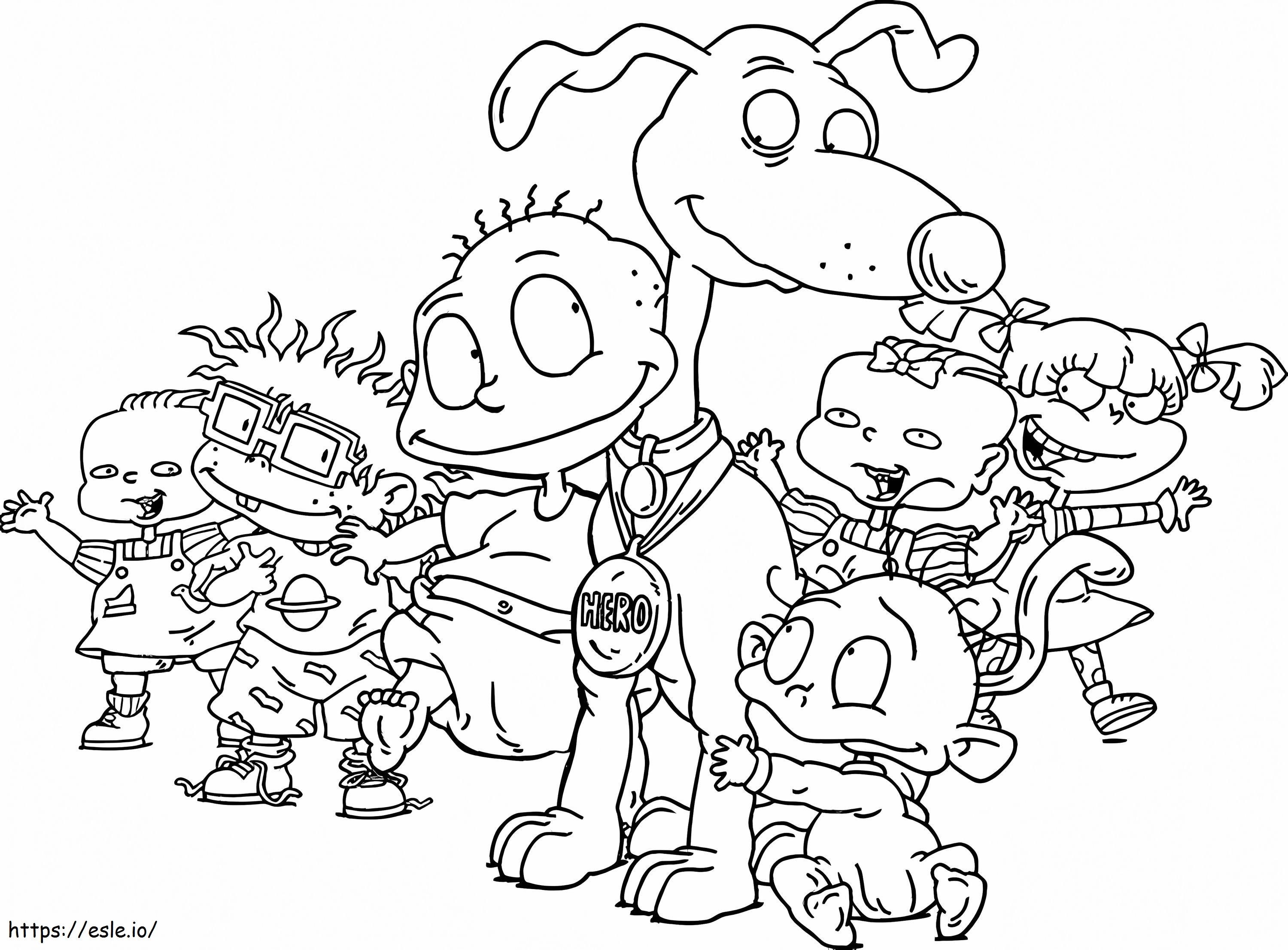 Personaje din Rugrats 1 de colorat