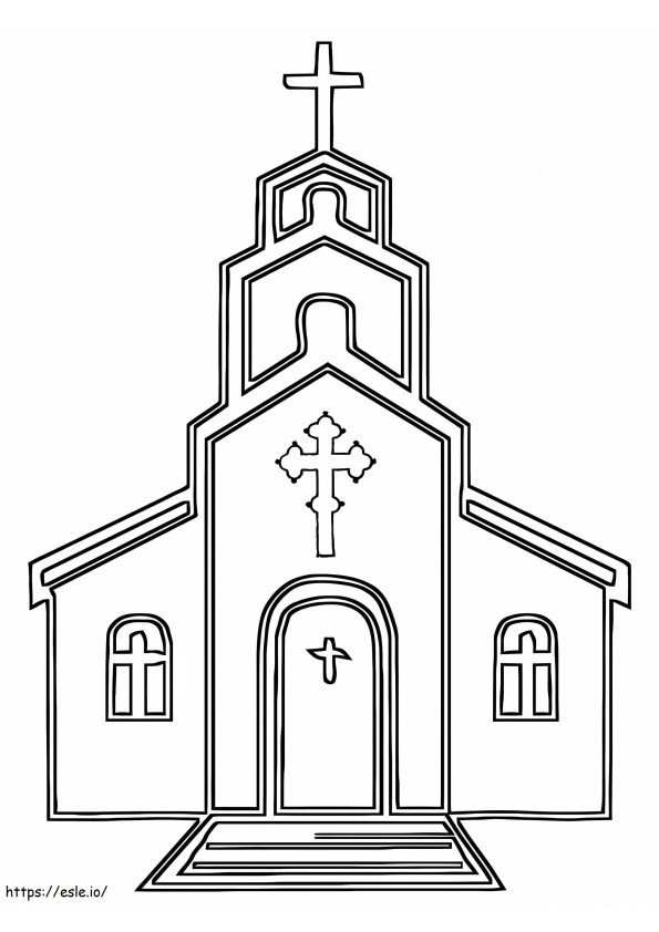 Kiva kirkko värityskuva