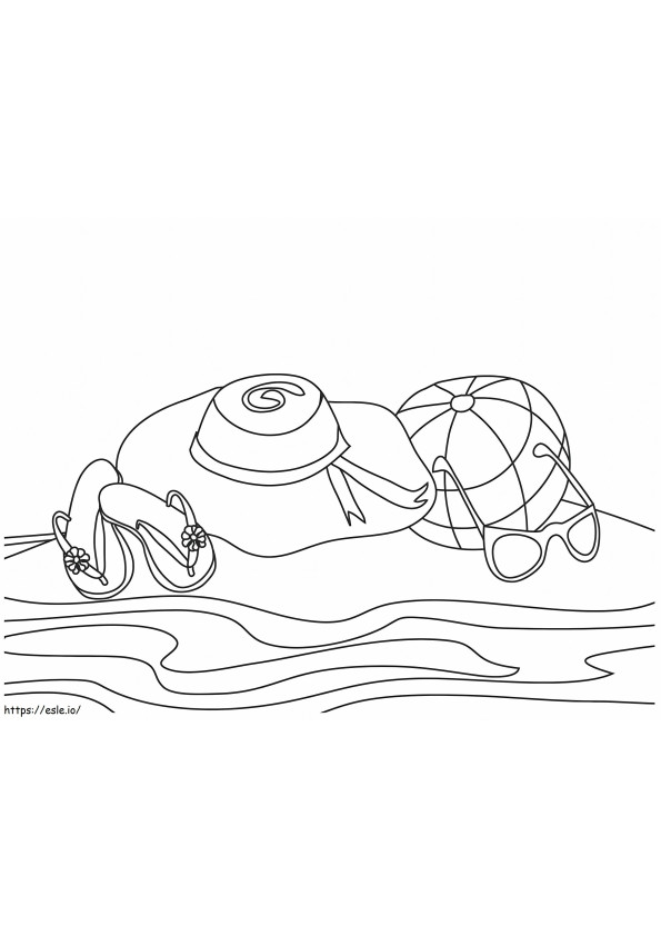 Clothes On The Beach coloring page
