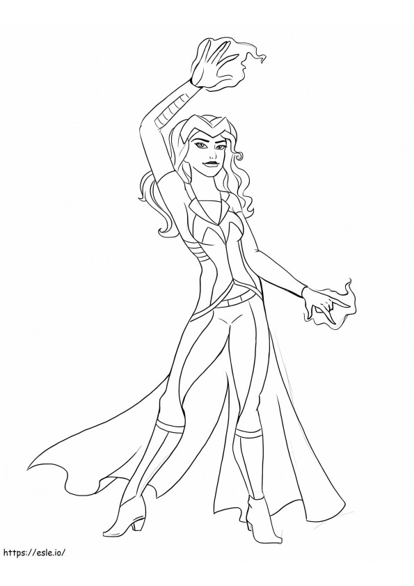 Scarlet Witch WandaVision coloring page