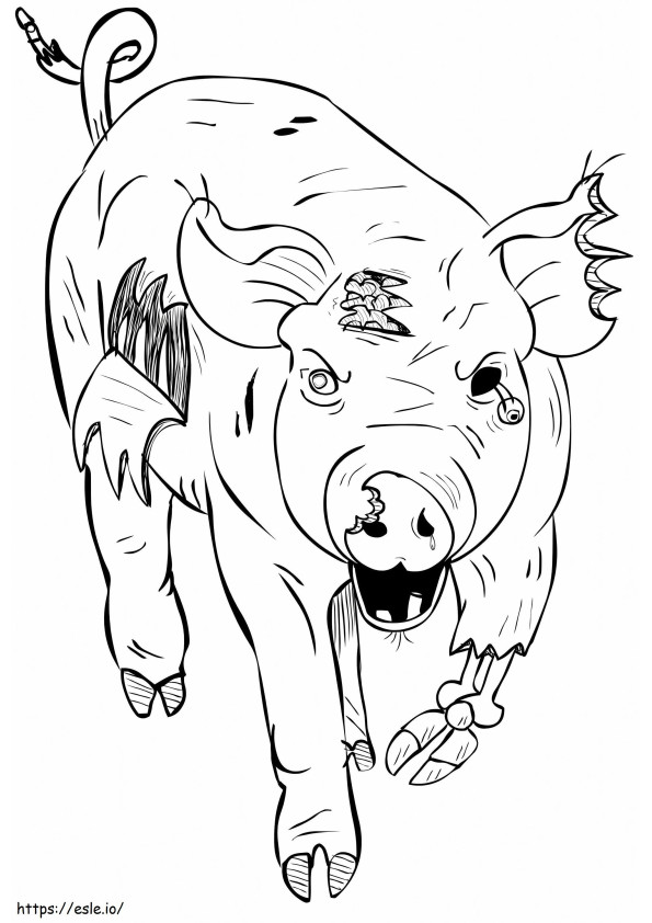 Zombie Pig Tattooed