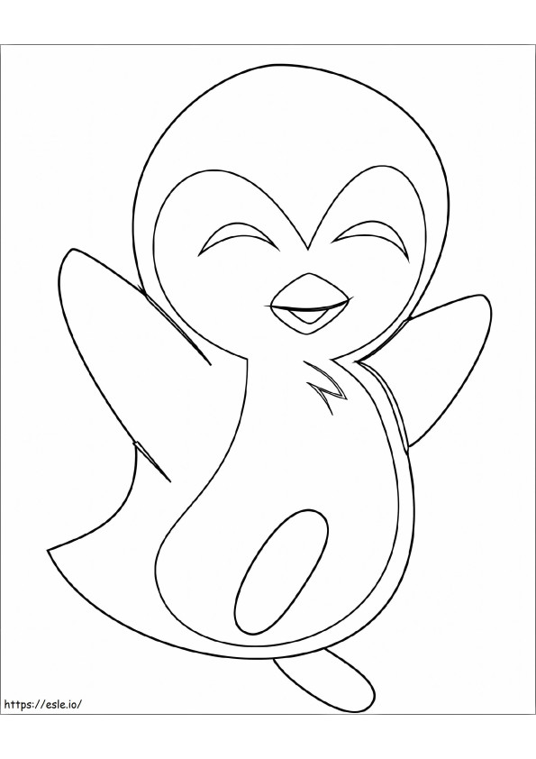 Funny Baby Penguin coloring page