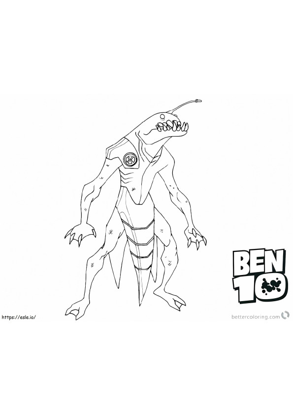  Ben 10 halvat väritysarkit tulostettavat Ben 10 värityssivut pelit verkossa värityskuva