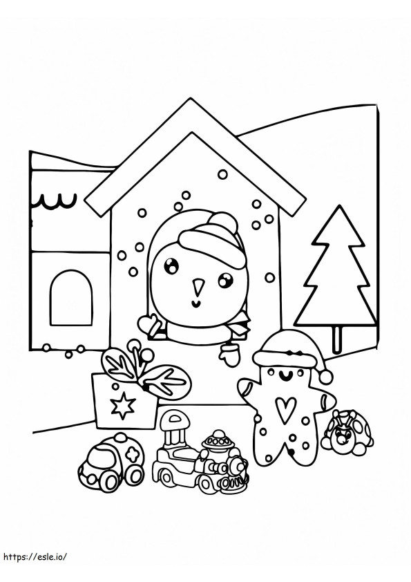 Coloriage Bonhomme de neige jovial à imprimer dessin