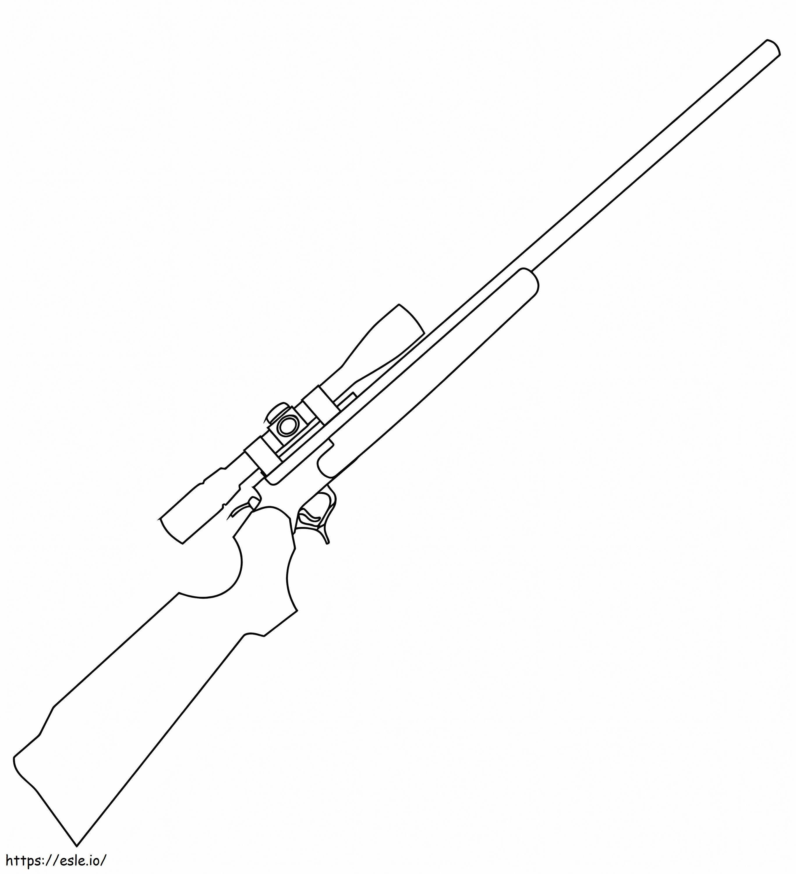 Rifle With Scope coloring page