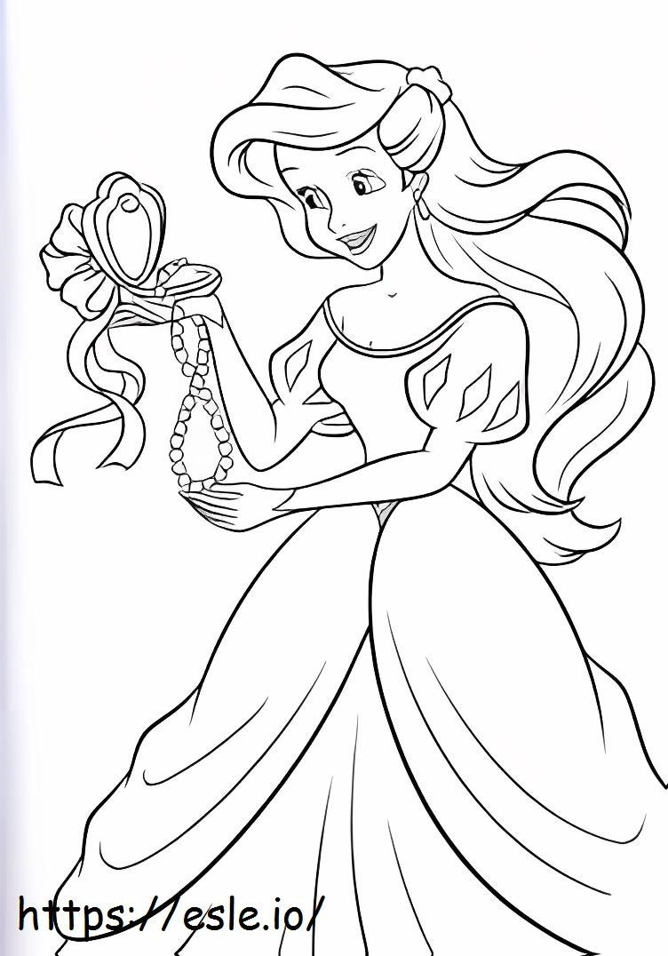 Prințesa Ariel de colorat