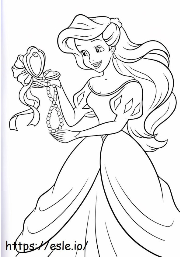 Prințesa Ariel de colorat