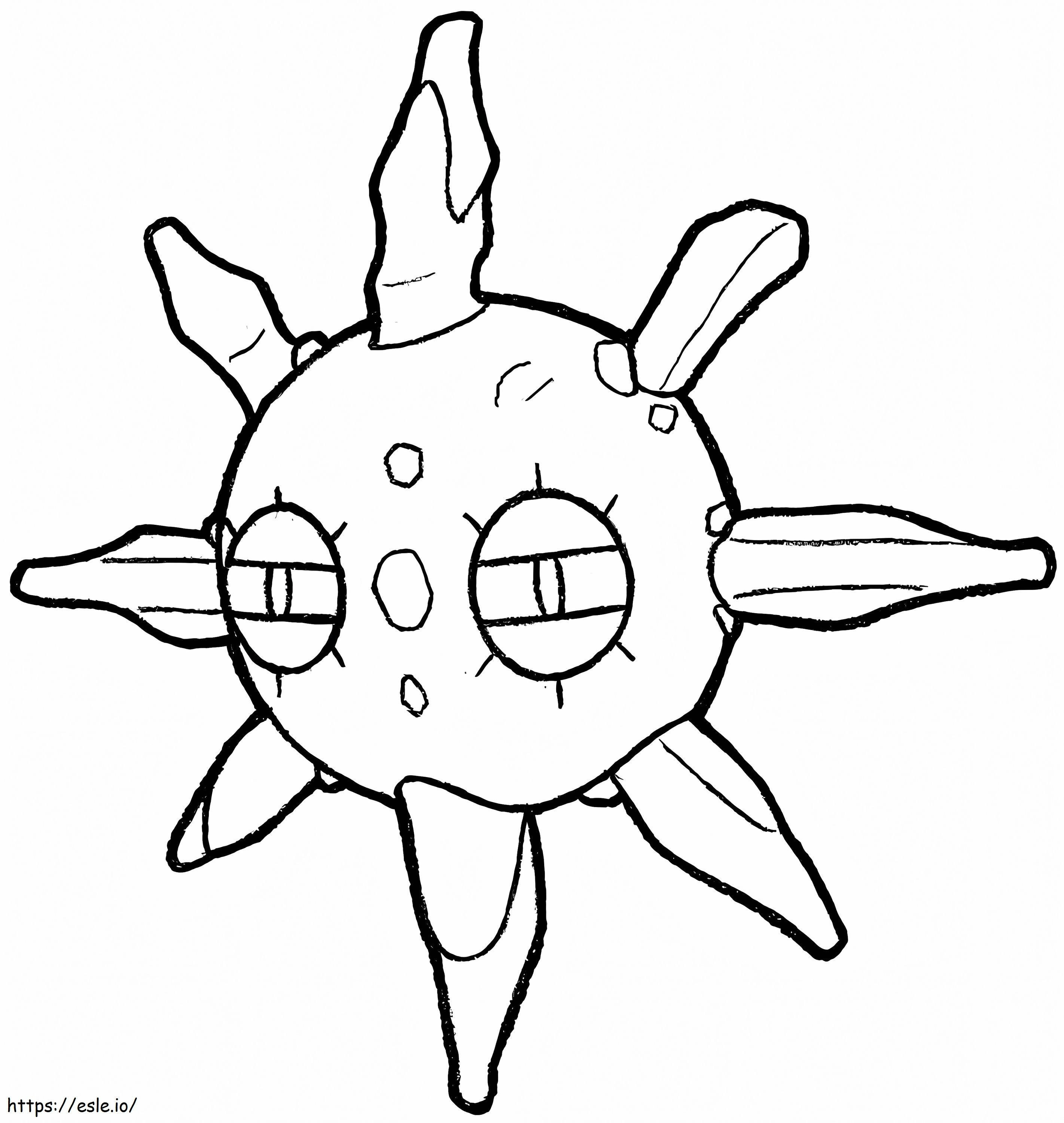 Printable Solrock Pokemon coloring page