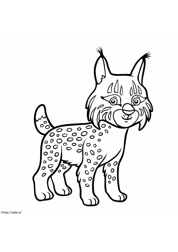 Coloriage Bon Lynx à imprimer dessin