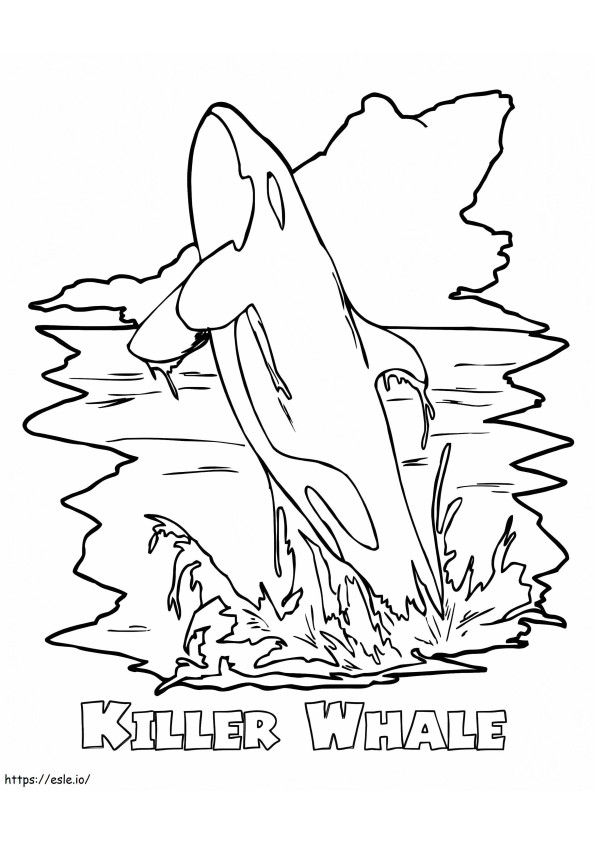 Awesome Killer Whale coloring page