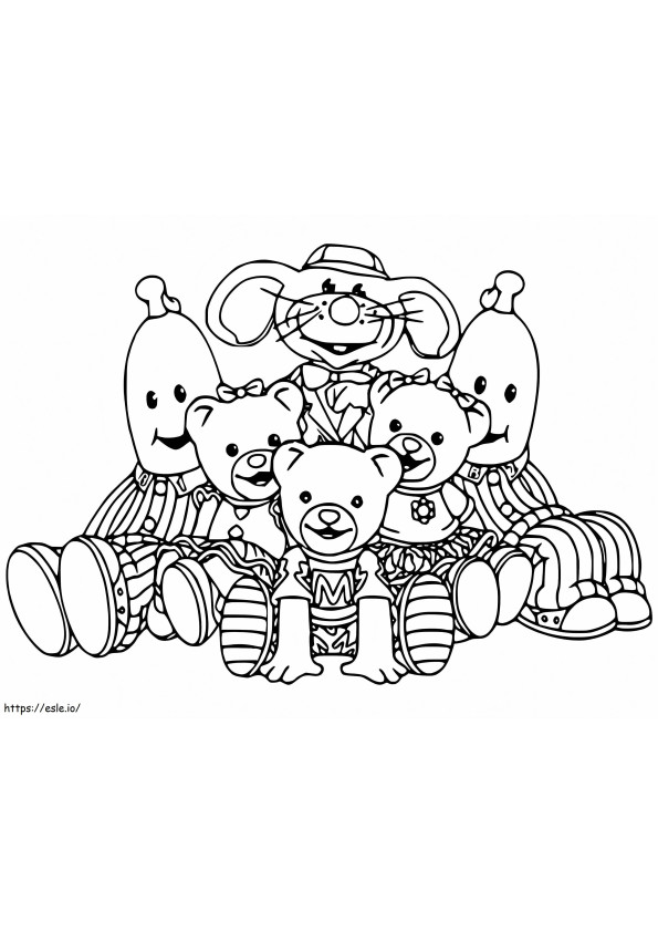 Bananas In Pajamas And Friends coloring page