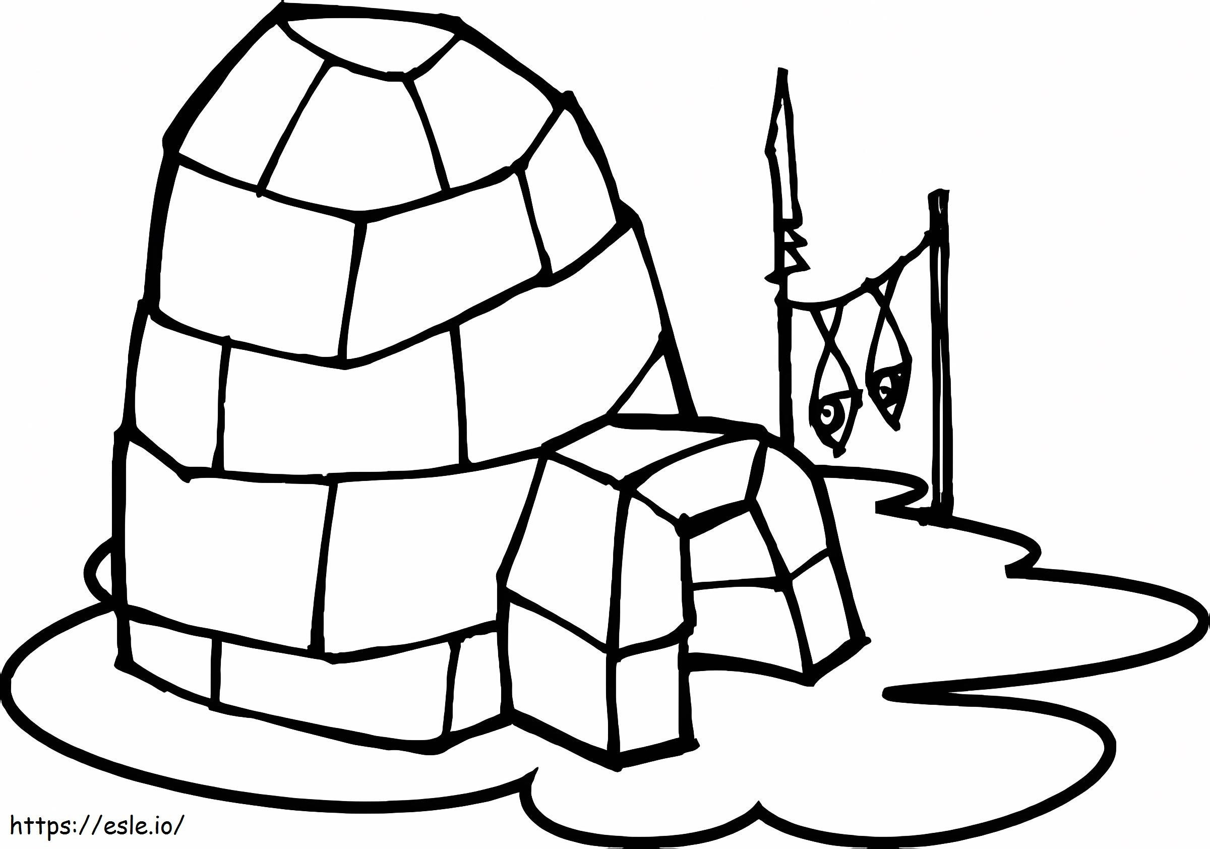 Igloo For Kid coloring page