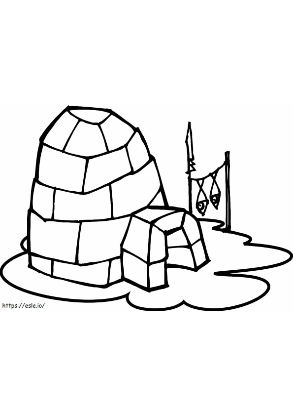 Igloo For Kid coloring page