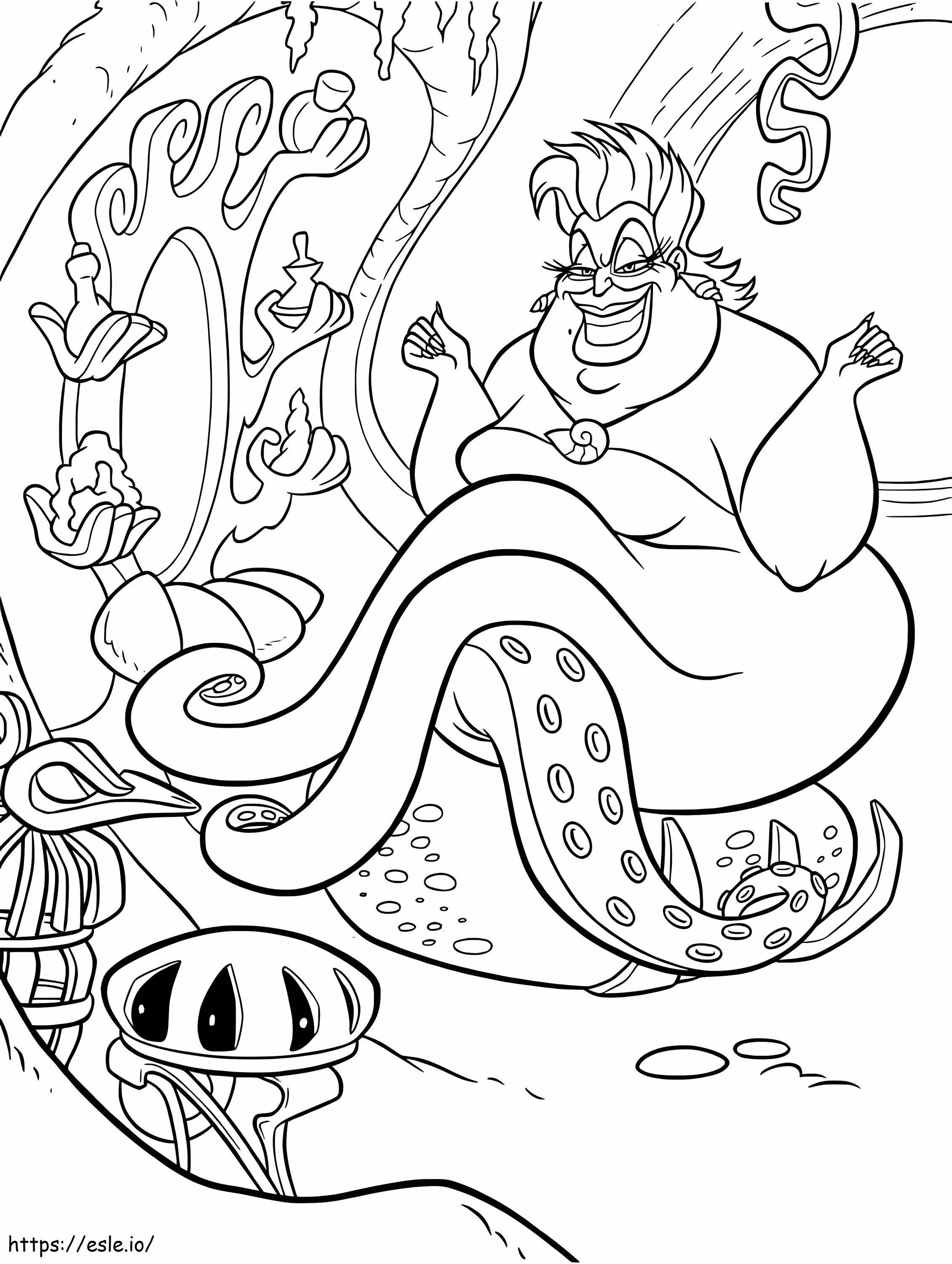 Evil Ursula coloring page