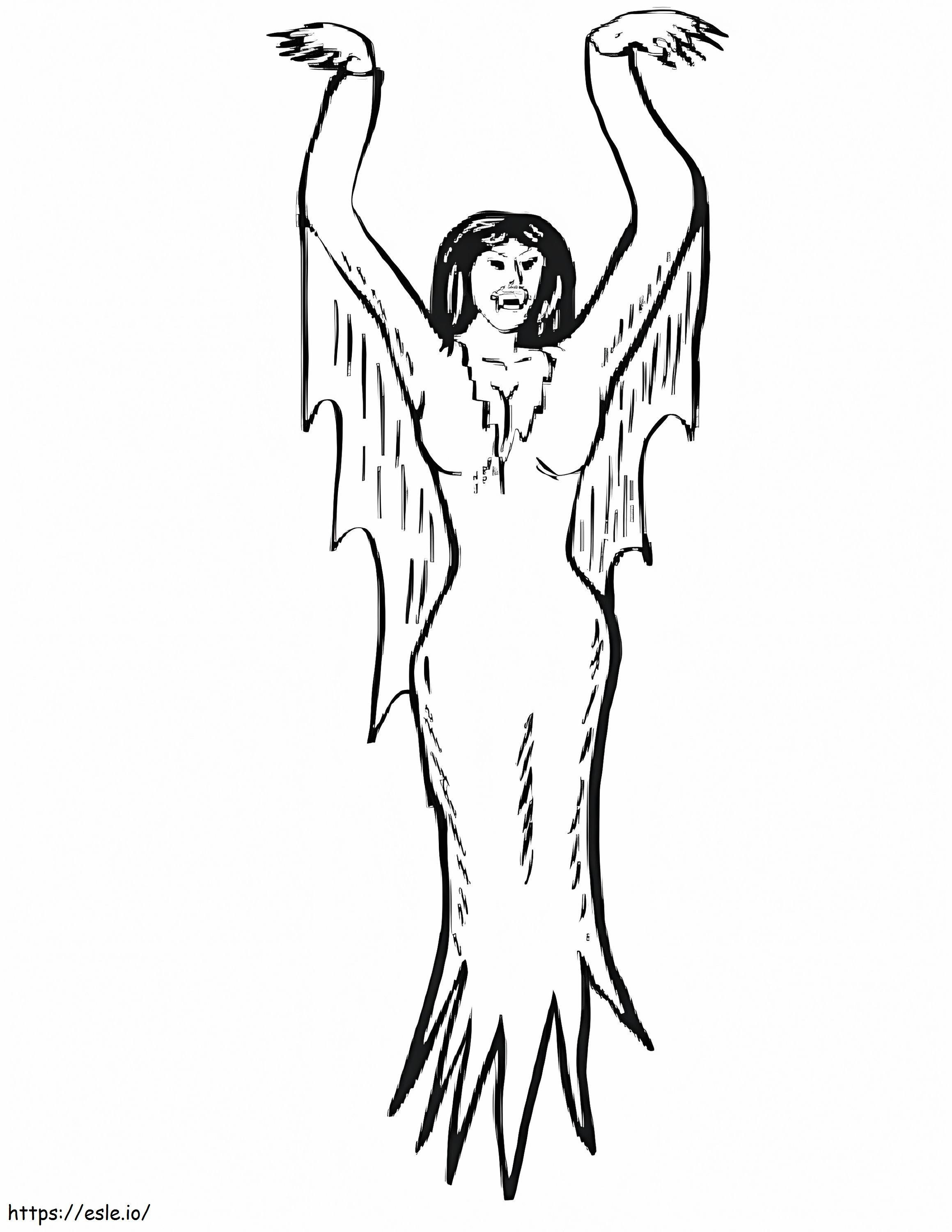 Woman Vampire coloring page