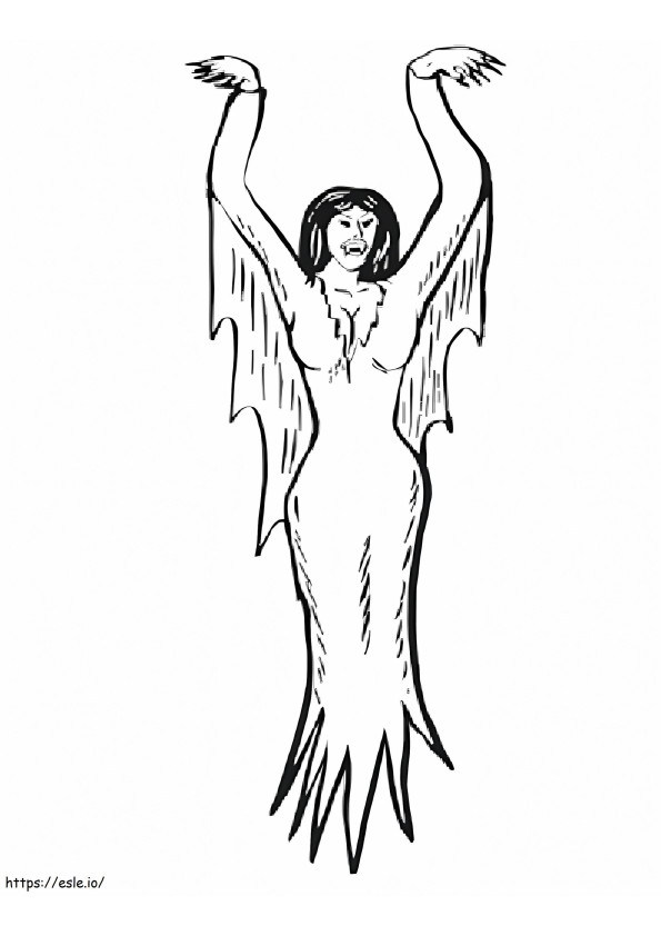 Woman Vampire coloring page