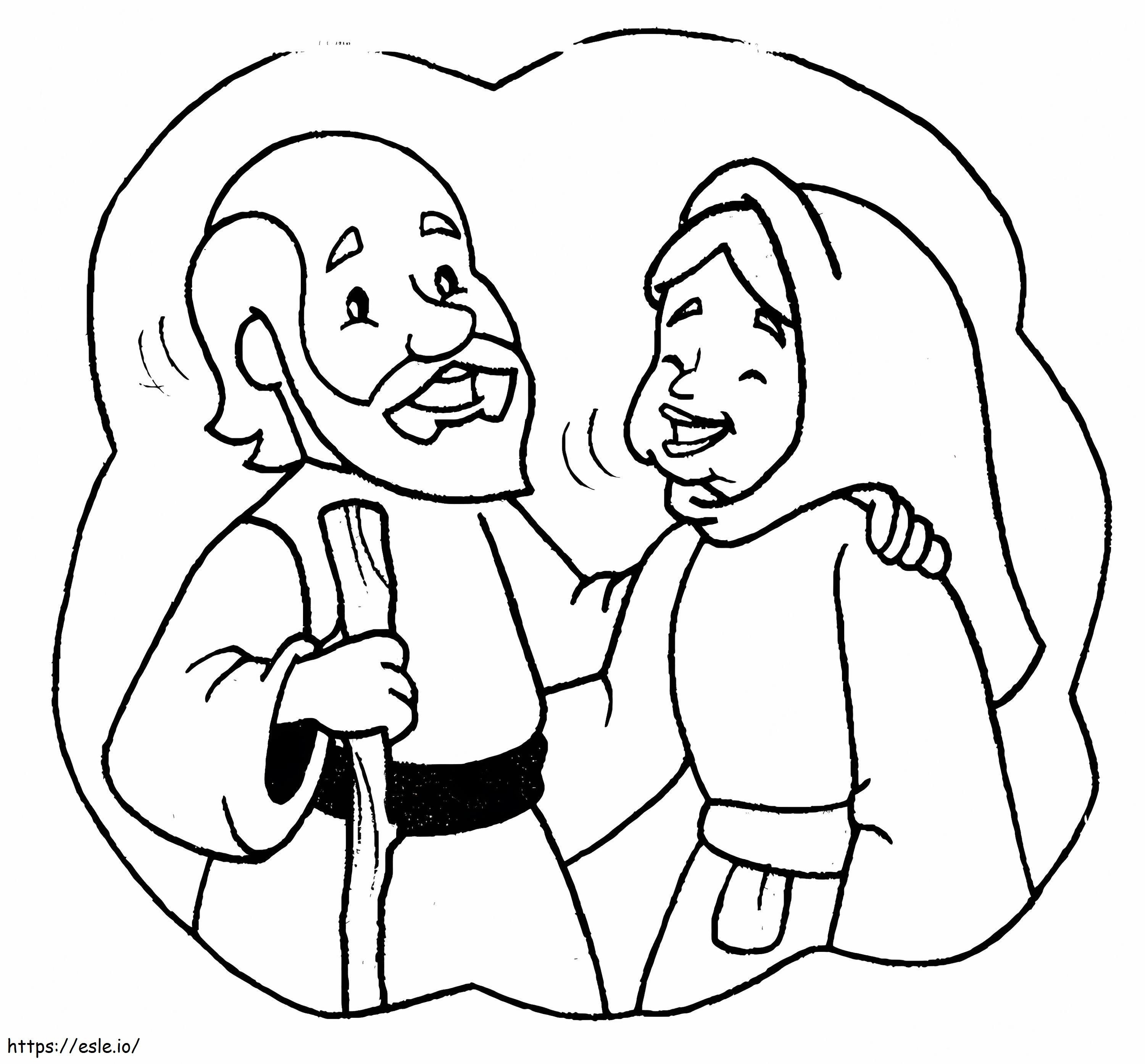 Abraham And Sarah Older coloring page