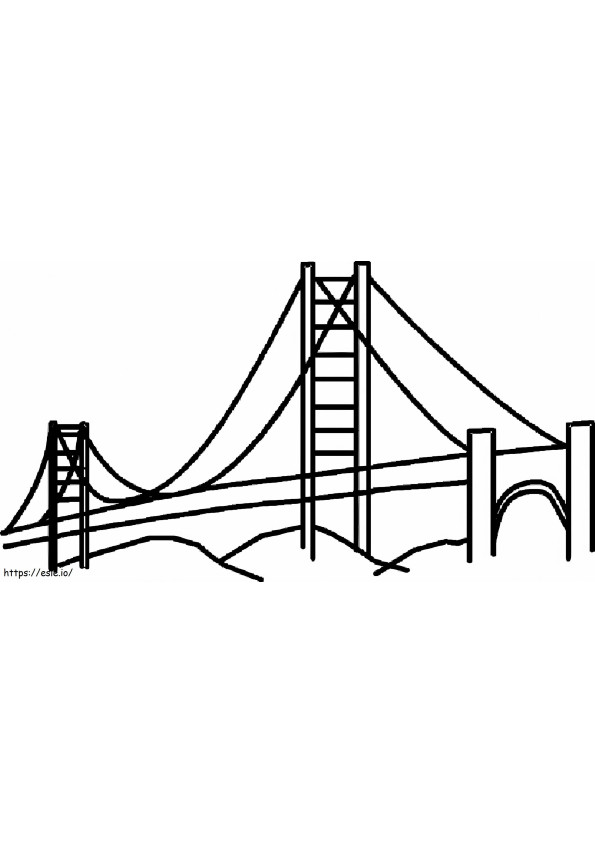 Bridge Over Mountain coloring page