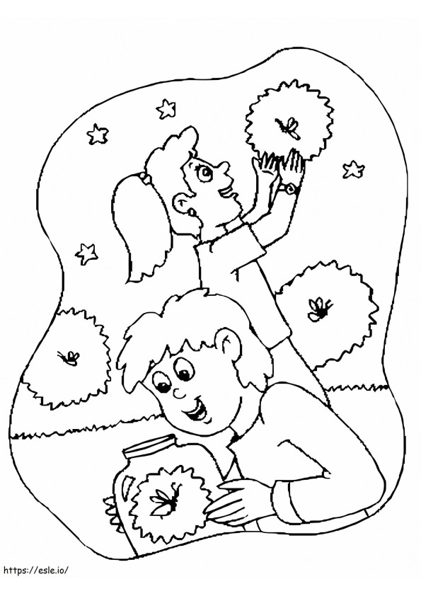 Catching Firefly coloring page