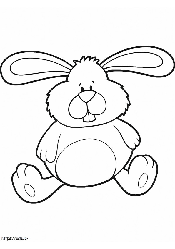 Sitting Bunny coloring page