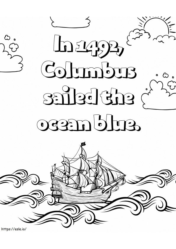 Columbusdag 4 kleurplaat kleurplaat