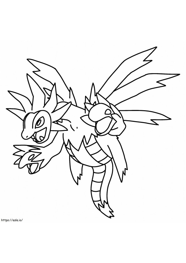 Hydreigon Pokemon coloring page