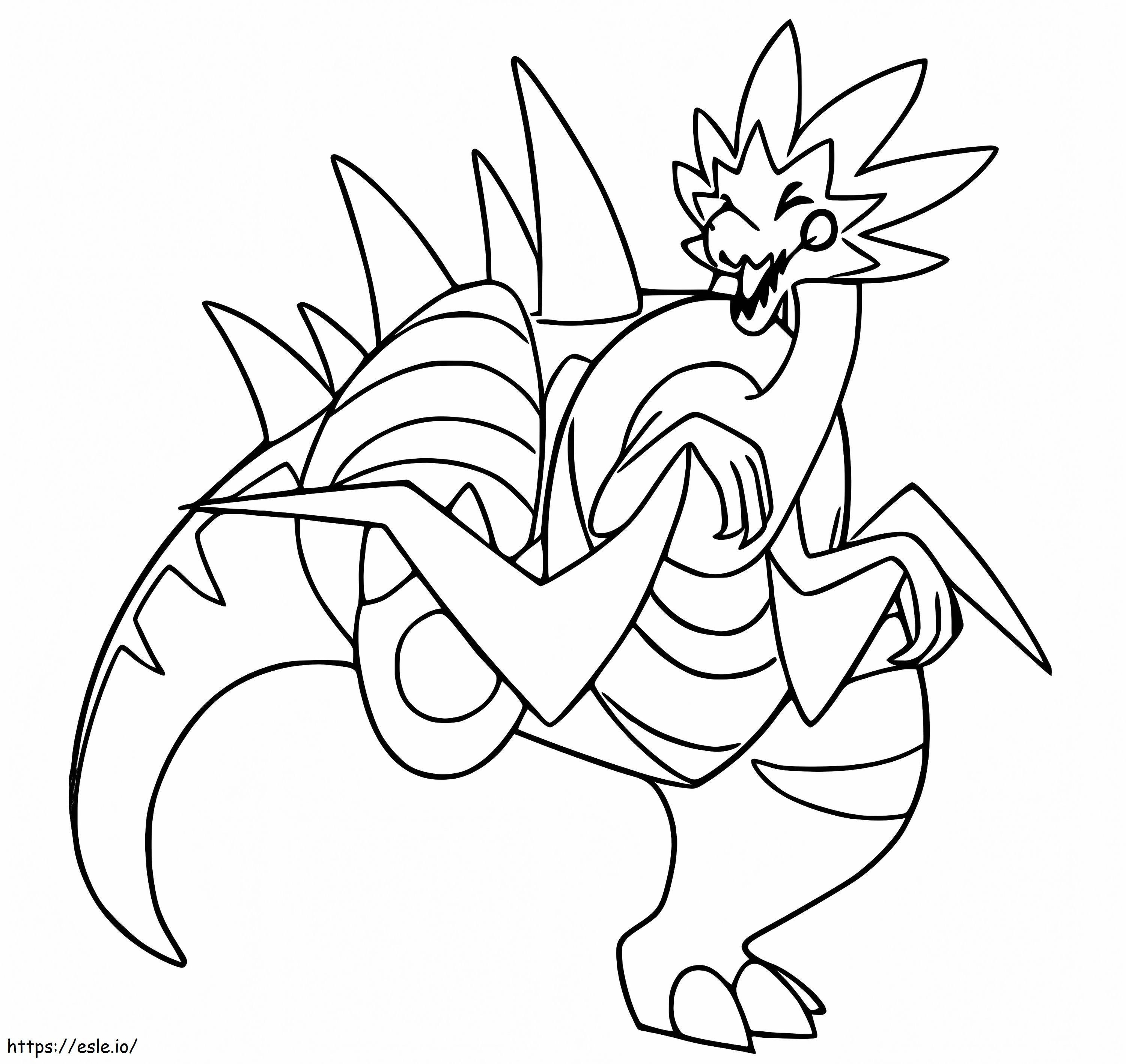 Pokemon Dracozolt para colorir
