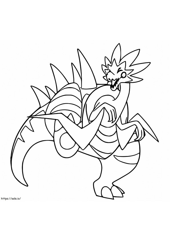 Dracozolt Pokemon coloring page