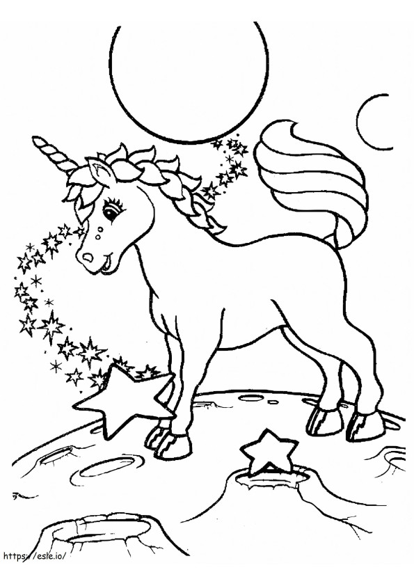  Unicorno In Lisa Frank A4 da colorare