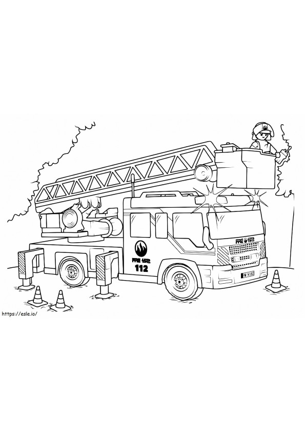 Fire Truck Playmobil coloring page