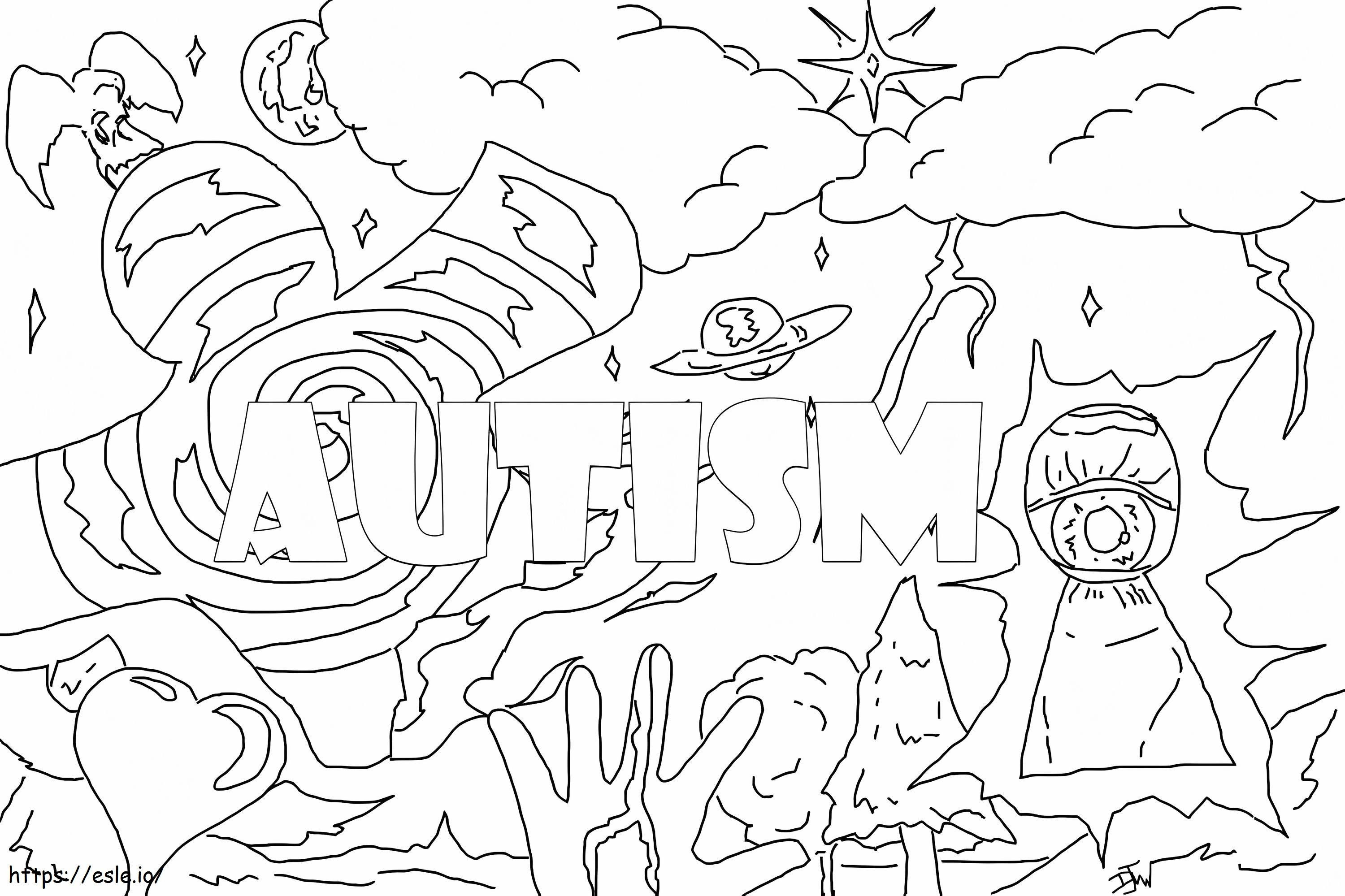 Coloriage Journée de sensibilisation à l'autisme à imprimer dessin