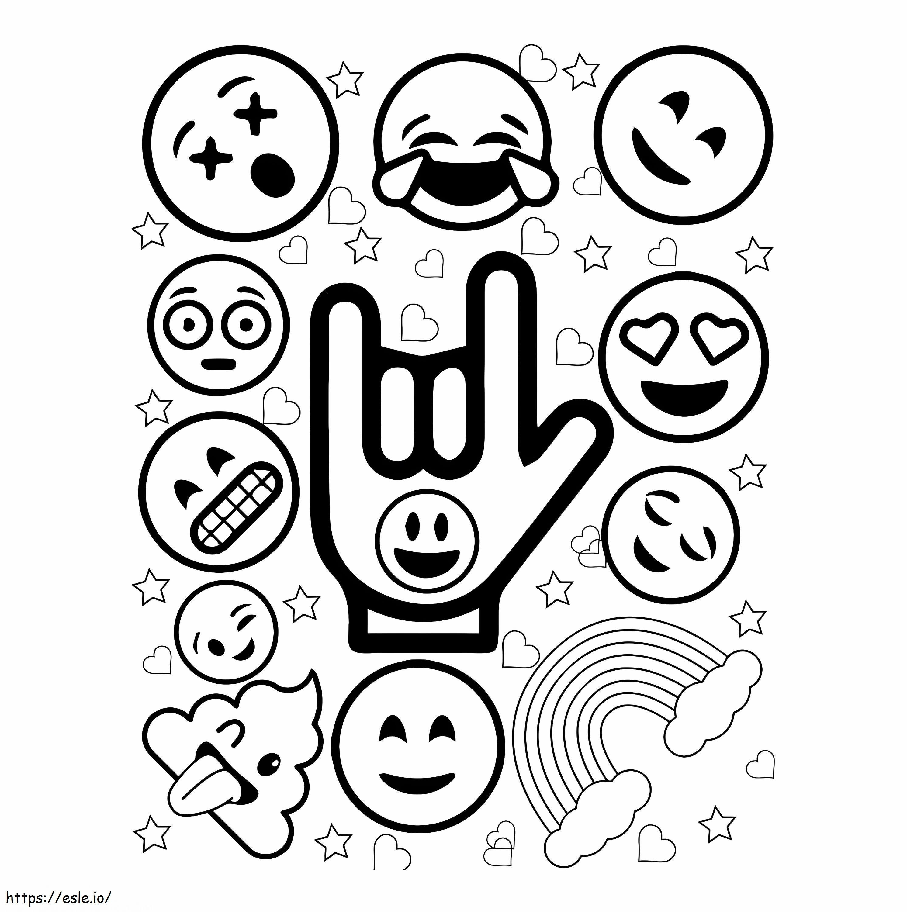 Schöne Emojis ausmalbilder