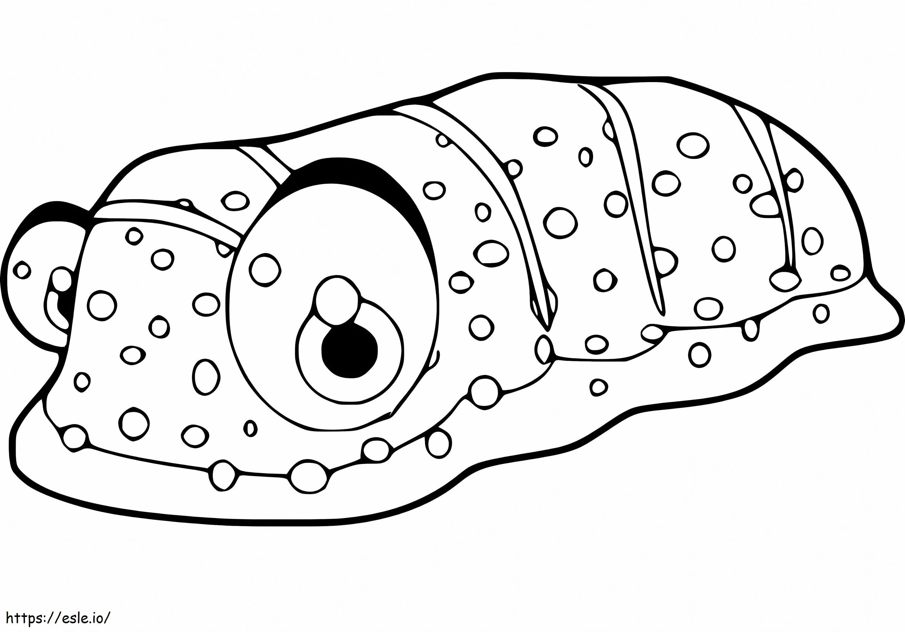 Coloriage Concombre de mer de dessin animé à imprimer dessin